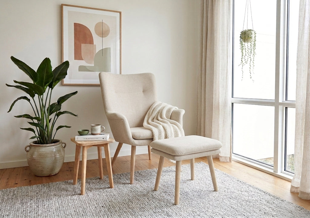 Lennox Occasional Chair with Footstool – supplier image 2