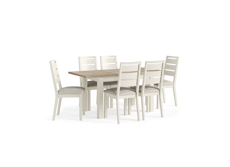 MODERN COUNTRY COCONUT DINING CHAIR (BOUNCLE WHITE)__ FREE NATIONWIDE DELIVERY BY HOMELINE FURNITURE