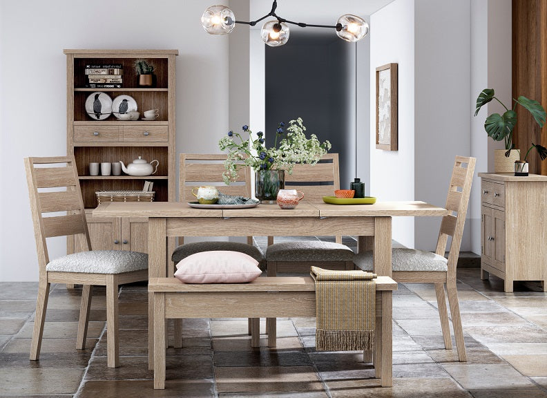 MC Oak Dining Set W/Bench