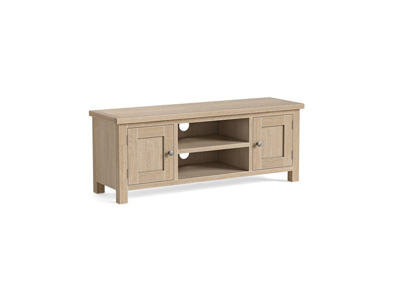 Modern Country Oak Large Rectangular TV Stand