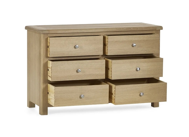 Memphis Six Drawer Wide Chest