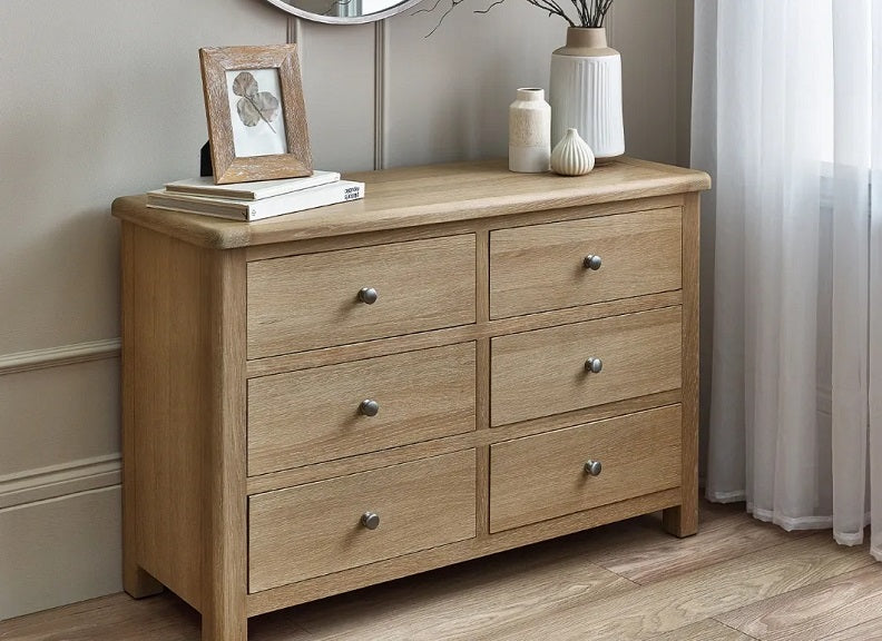 Memphis Six Drawer Chest - Knob handles