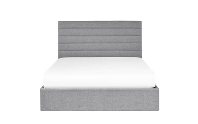 Merida Lift-Up Storage Bed 135CM - Grey Linen | Ottoman Storage Bed