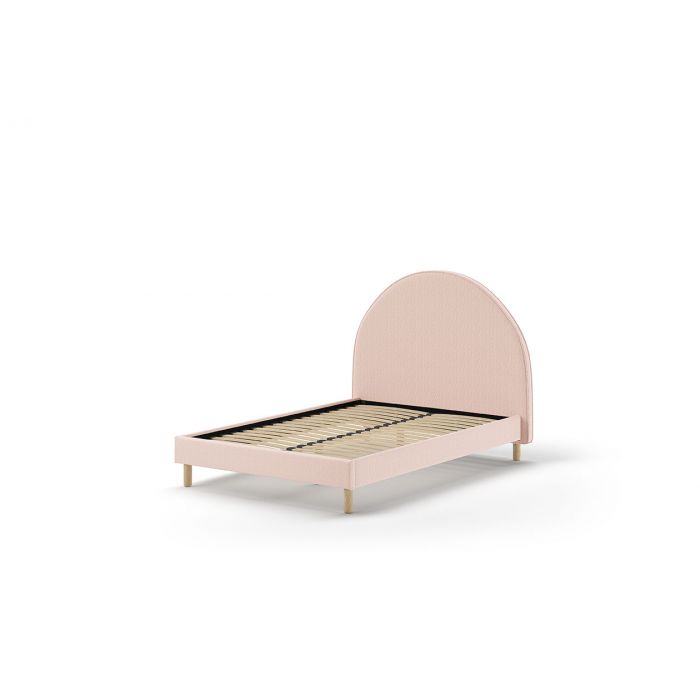MOON BED 140 X 200 CM PINK BOUCLE
