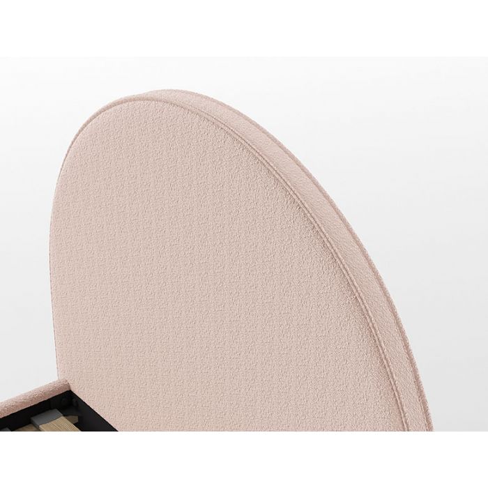 MOON BED 140 X 200 CM PINK BOUCLE