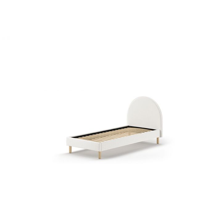 MOON BED 90 X 200 CM WHITE BOUCLE
