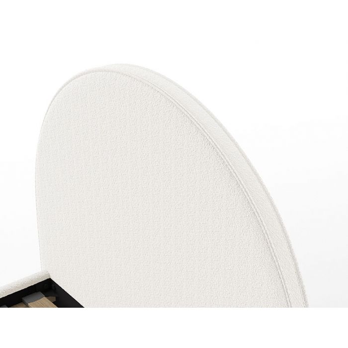 MOON BED 90 X 200 CM WHITE BOUCLE