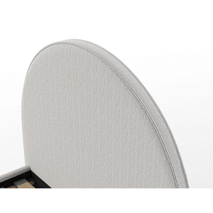 MOON BED 90 X 200 CM GREY BOUCLE