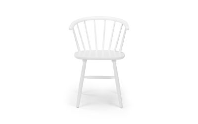 Modena Curved Back Dining Chair - White | Elegant Scandi-Inspired Design