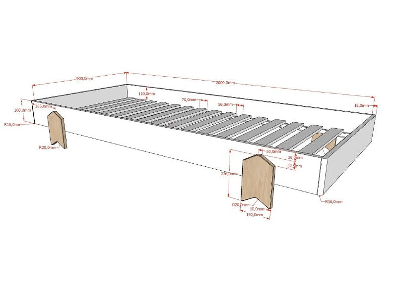Modulo Bed Dims