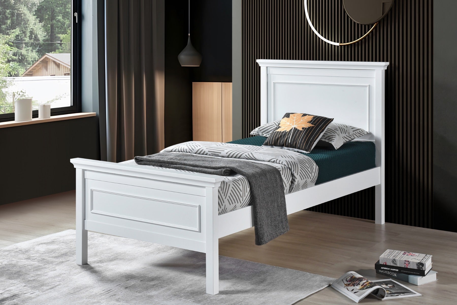 Molly 3 ft Bed in White - Sleek and Stylish White Bed Frame for Kids or Guests