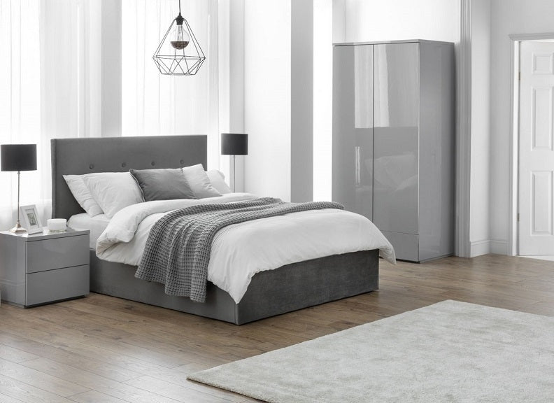 Monaco Grey Gloss + Shoreditch Storage Bed