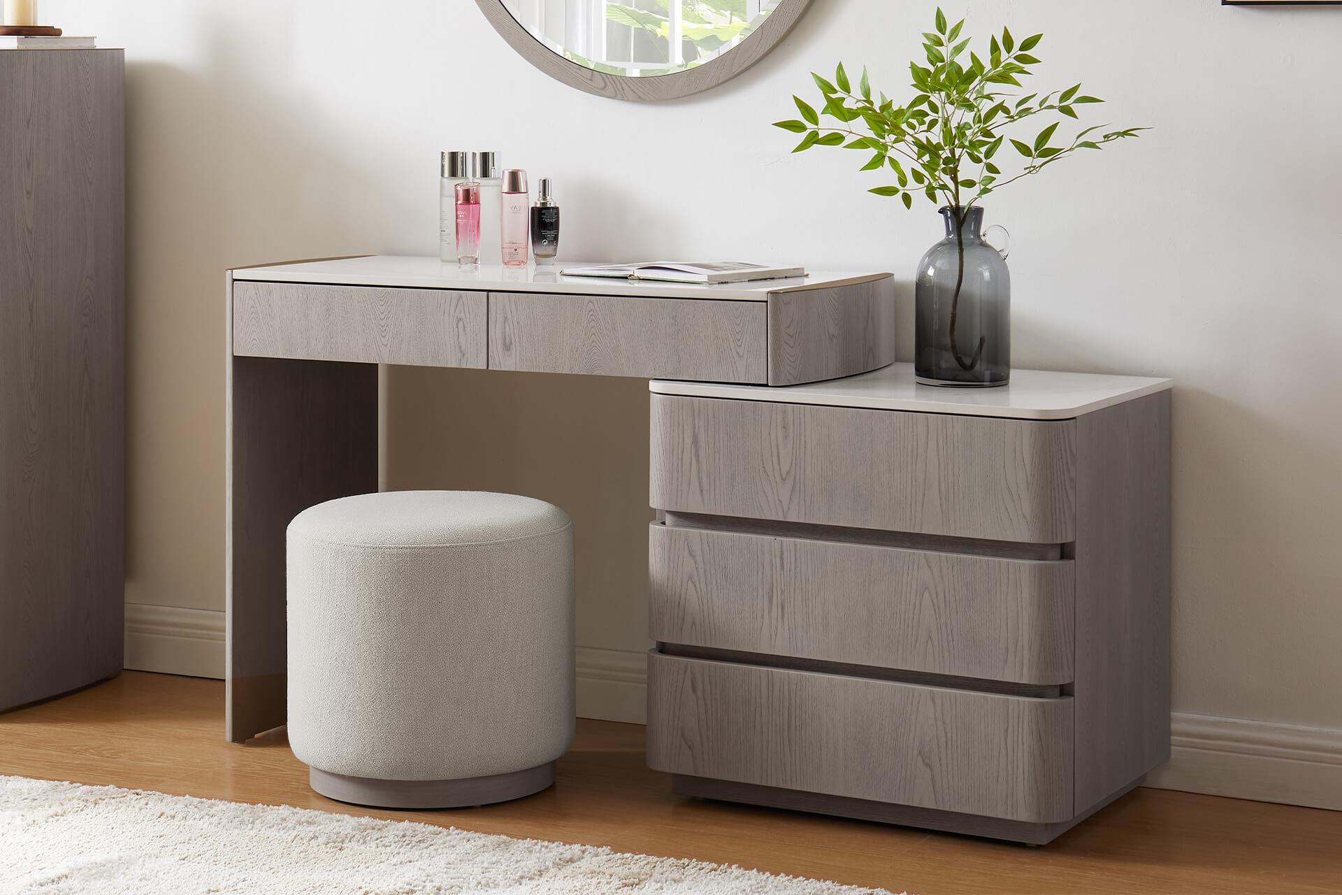 Mondello Dressing Table with 5 Drawer Chest