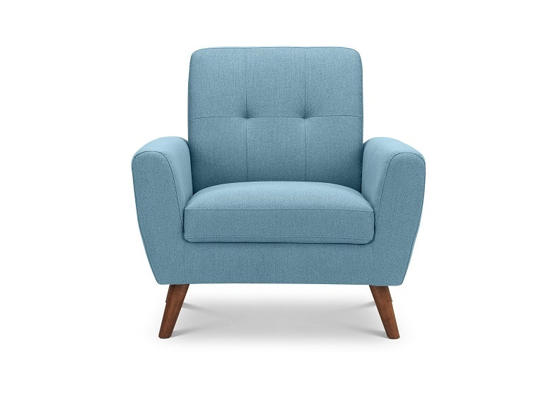 Monza Blue Retro Armchair - front