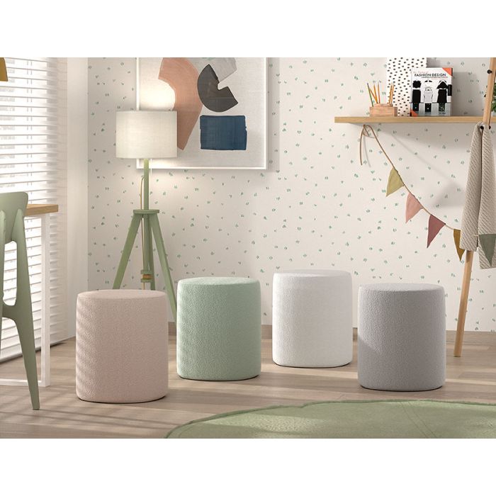 MOON STOOL WHITE BOUCLE