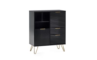 Murano 2 Door 2 Drawer Sideboard - Matte Black | Sleek Storage Solution
