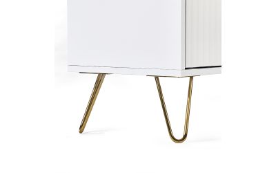 Murano 2 Door 1 Drawer Wardrobe - Matte White | Elegant Storage Solution