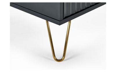 Murano Coffee Table - Matte Black | Stylish Centrepiece with Sculpted Fronts
