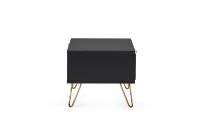 Murano Coffee Table - Matte Black | Stylish Centrepiece with Sculpted Fronts