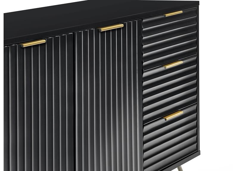 Murano Large Black Sideboard - detail