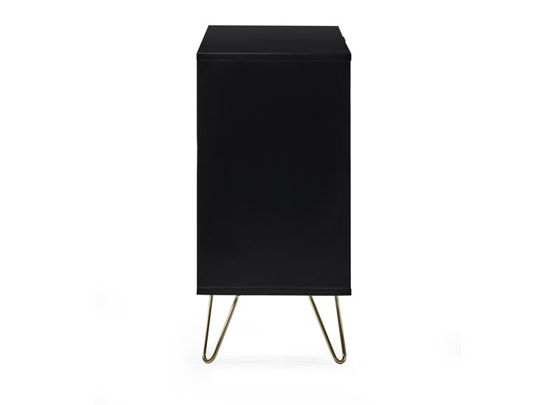 Murano Large Black Sideboard - side