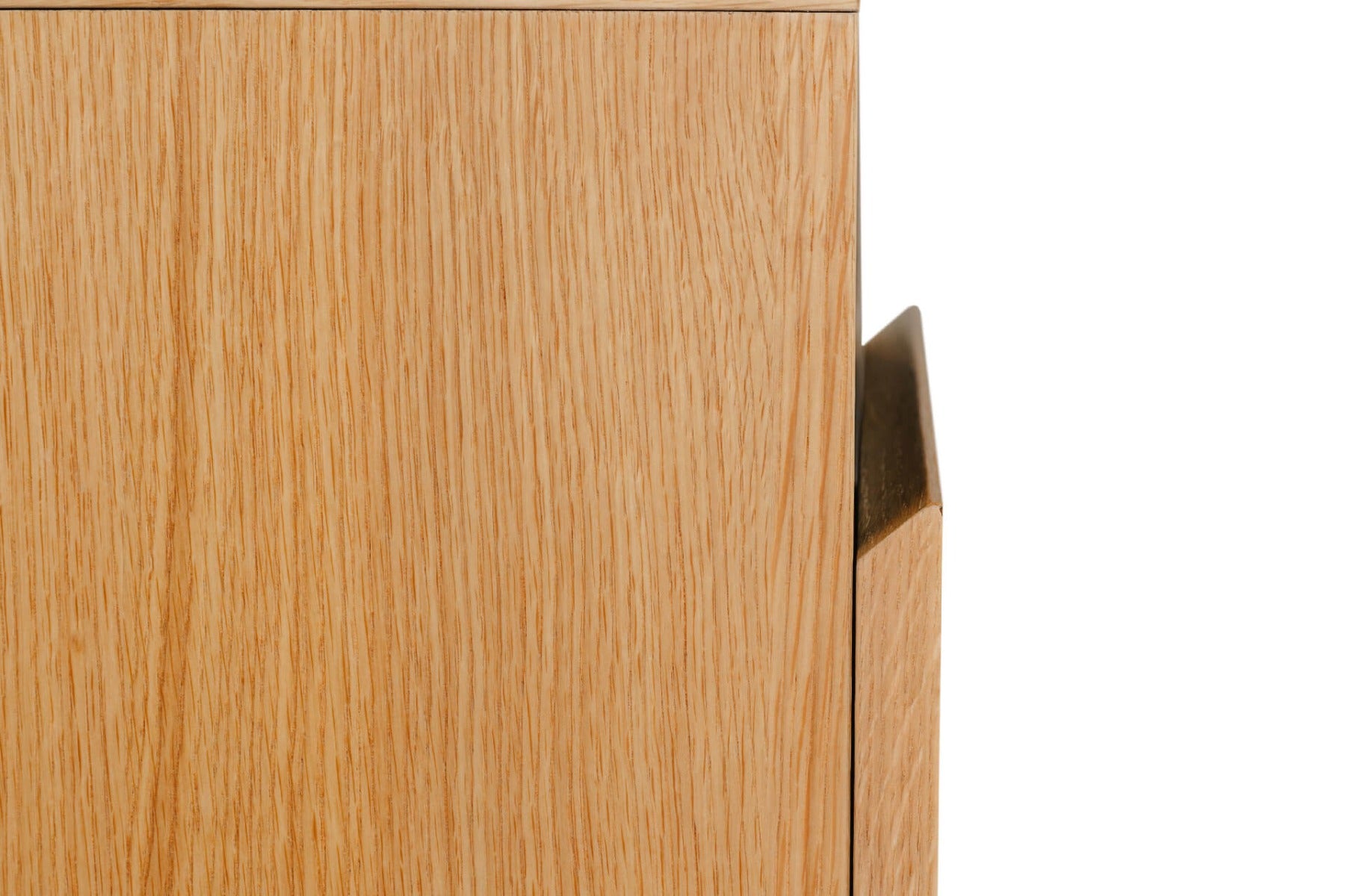 Nate Bedside Table in Brown or Natural Oak – Modern Style with Geometric Detailing – Free Nationwide Delivery