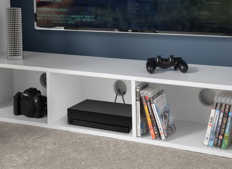 Nebula White Gaming Bed Shelf