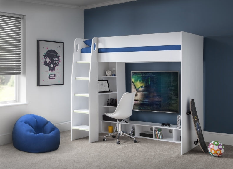Nebula White Gaming Bed Room