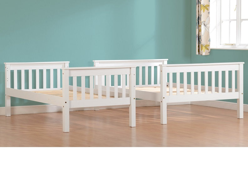 Neptune Triple Bunk In White Separated