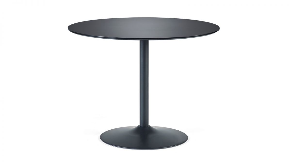 Nero Round Dining Table - Black Lacquered Finish, 80cm (Pre-order for September delivery)
