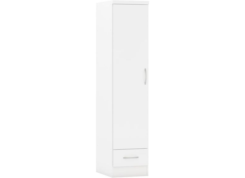 Nevada White Single Wardrobe - 1