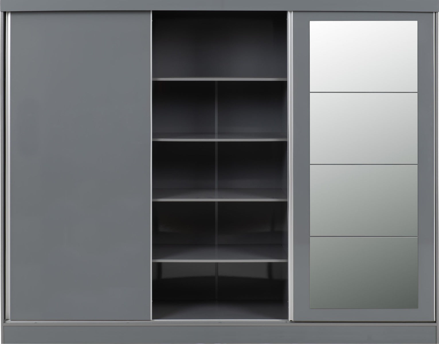 Nevada Grey Three Door Sliding Wardrobe