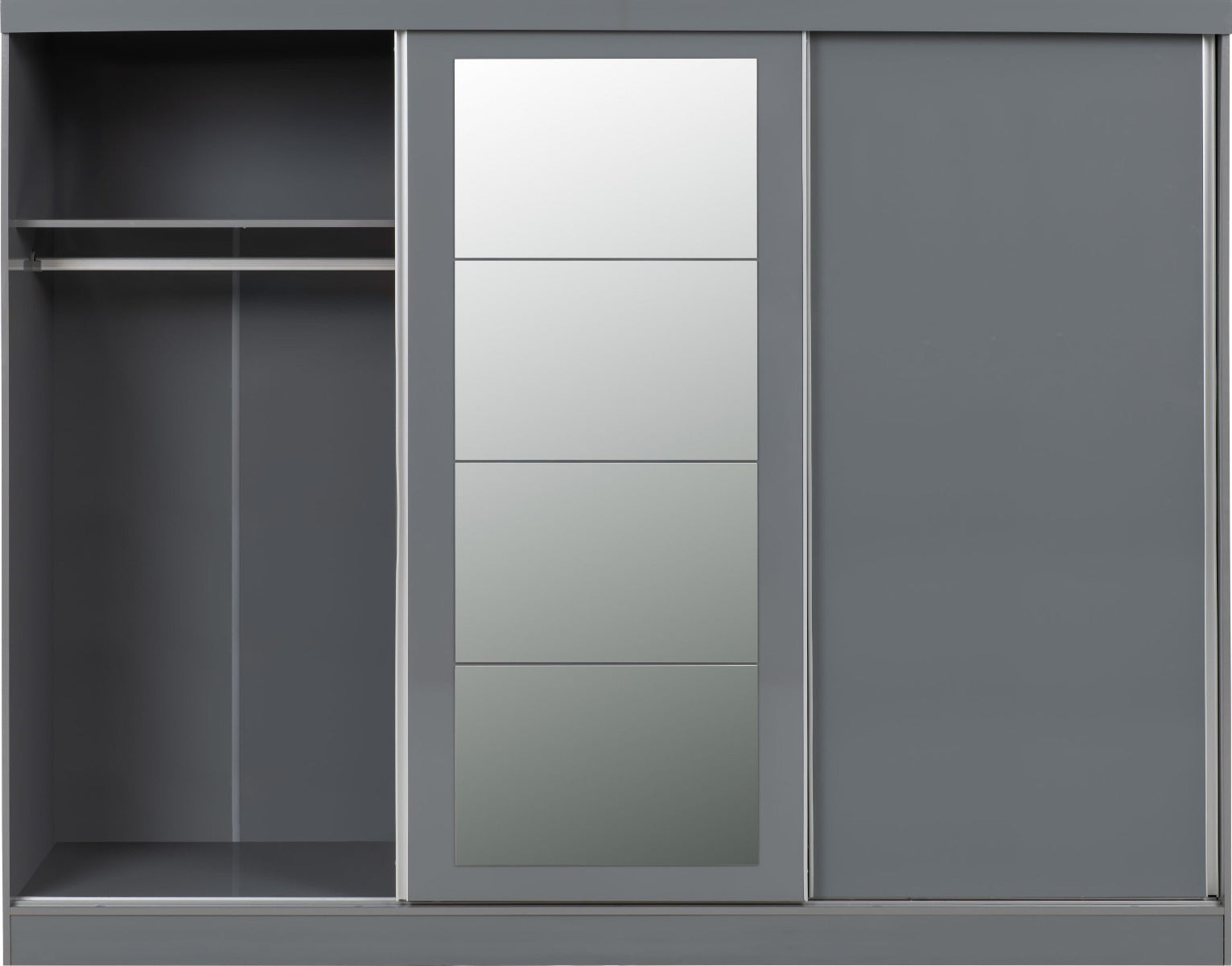 Nevada Grey Three Door Sliding Wardrobe