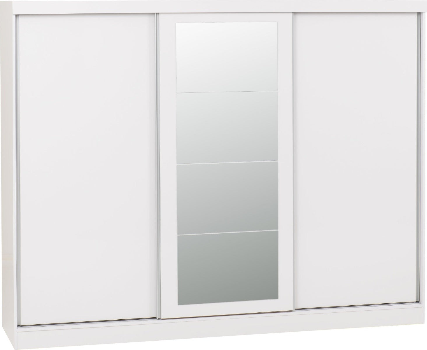 Nevada White Wardrobe with Three Sliding Doors