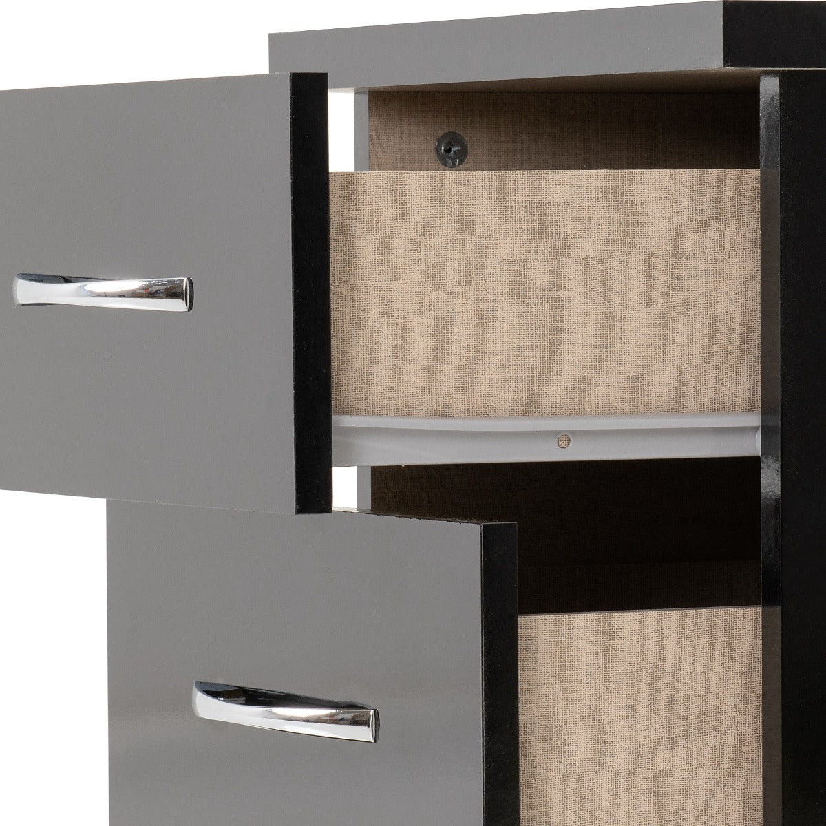 Nevada Black Gloss 3+2 Drawer Chest