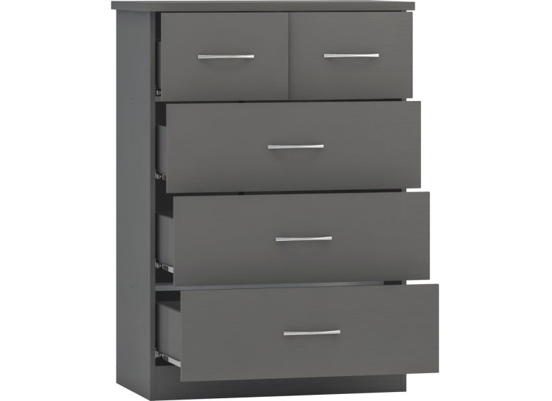 Nevada Full Grey 2+3 Drawer Chest