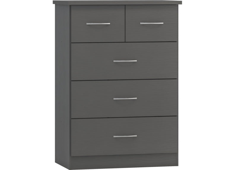 Nevada Full Grey 2+3 Drawer Chest