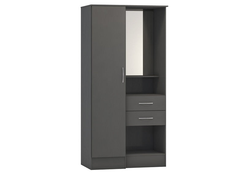 Nevada Full Grey Open Shelf Vanity Wardrobe