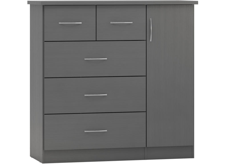 Nevada Full Grey Low Wardrobe