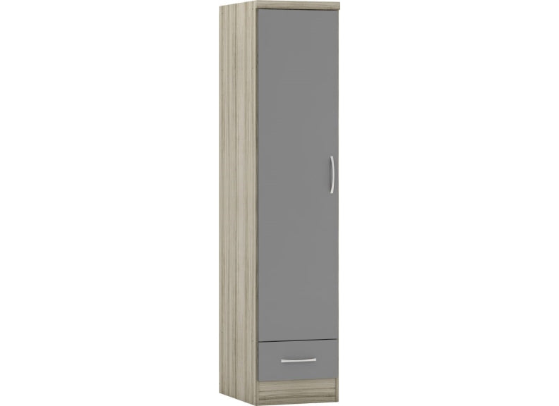 Nevada Grey One Door Wardrobe 