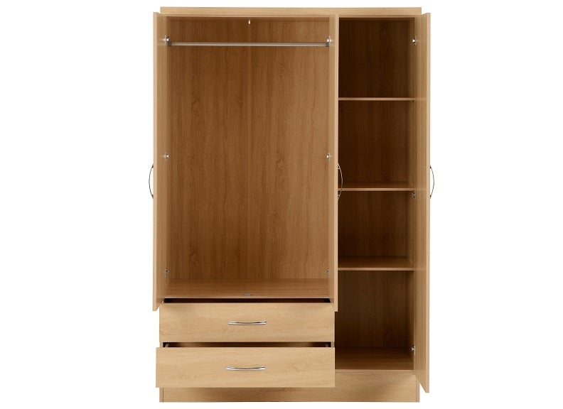 Nevada Sonoma Oak 3 Dr Robe - interior