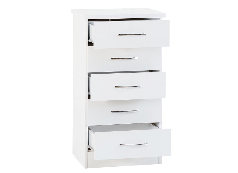 Nevada White 5 Drw Chest  - 1