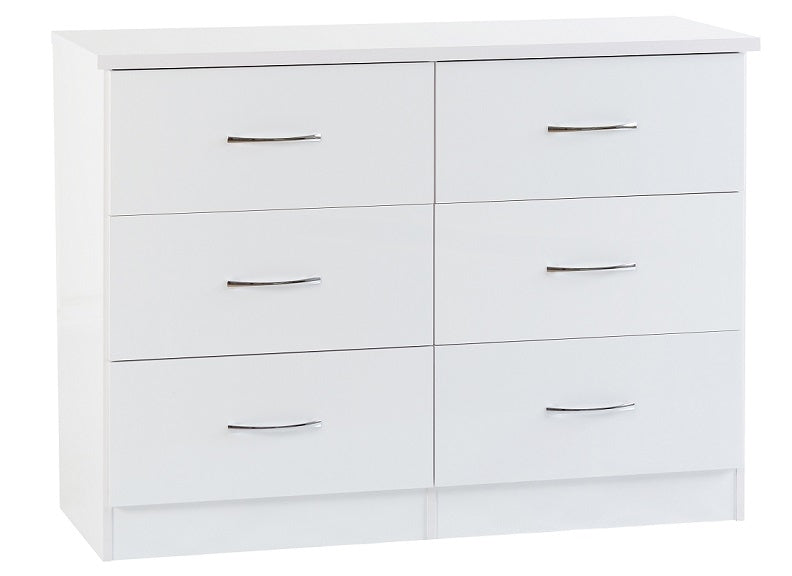 Nevada White 6 Drw Chest