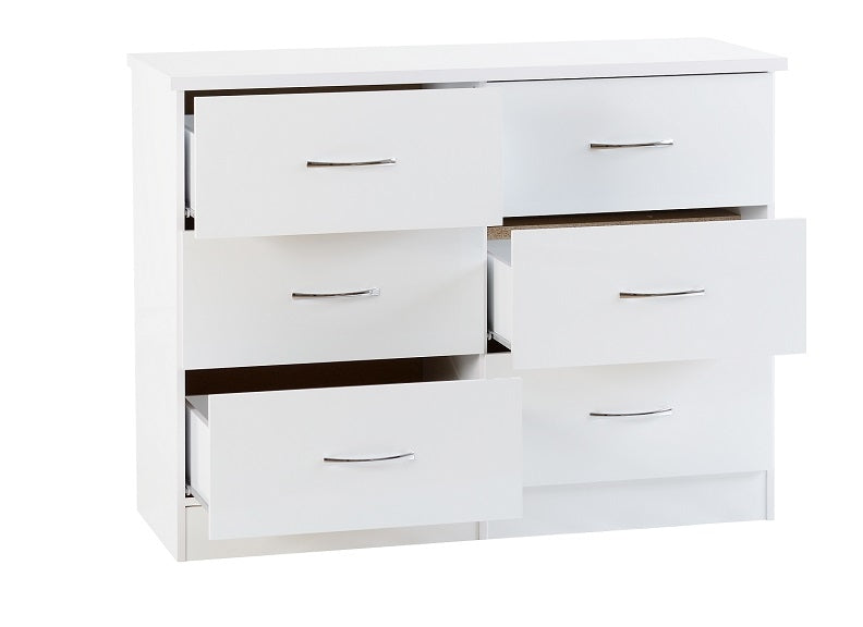 Nevada White 6 Drw Chest - 1