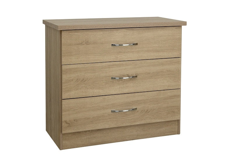 Nevada Sonoma Oak 3 Drw Chest