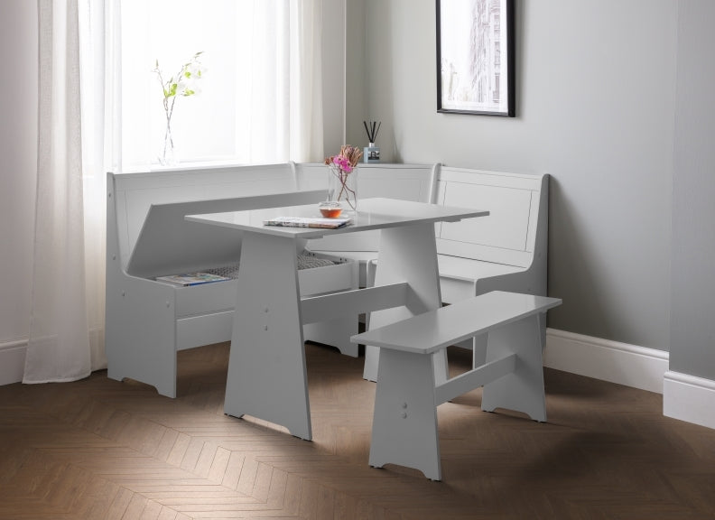 Newport Dove Grey Corner Dining Set Room
