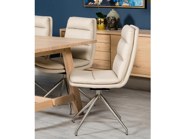 Nobo Taupe Chair W/steel Base