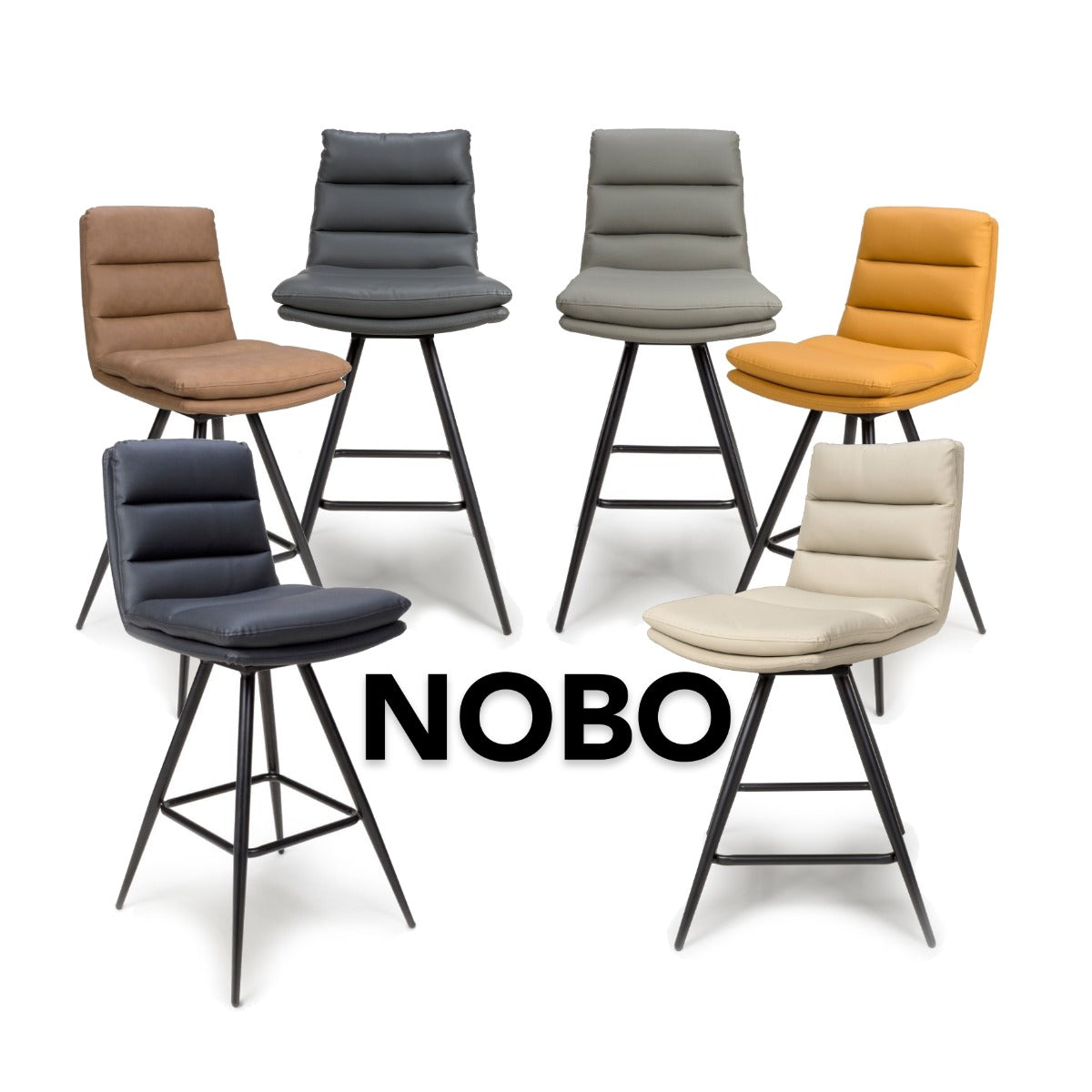 Set of 2 Nobo Swivel Bar Chairs