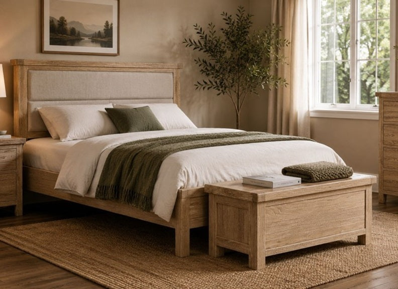 Normandy Blanket Box | Bedroom Storage Chest In A Whitewashed Finish