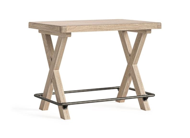 Normandy Whitewash Bar Set | Solid Oak Whitewashed Bar Set With Stool Seat Colour Option